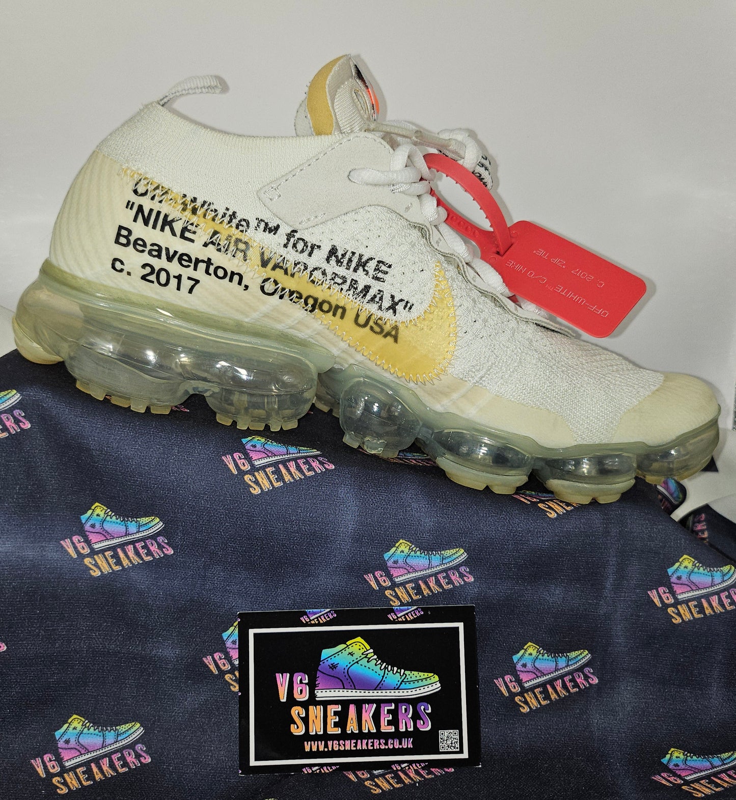 Mens Nike Off White VaporMax UK 7.5/US 8.5 2017 AA3831 100 White (Used, Og All)